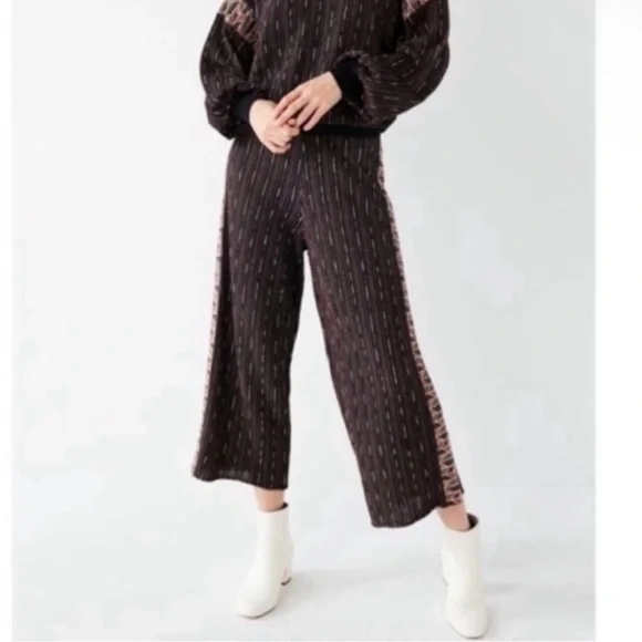 NWT Urban Outfitters Lurex Metallic Wide Leg Pants XS New Year’s Eve holiday - Picture 1 of 8